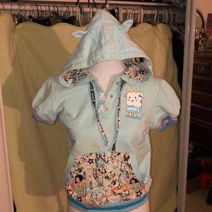 Tokidoki cute short sleeve hoodie sweatshirt